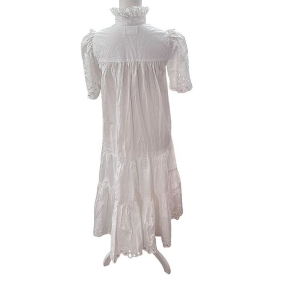 VIRGINIE DE VINSTER Birdy Broderie Anglaise Dress | White XS - Picture 4 of 5